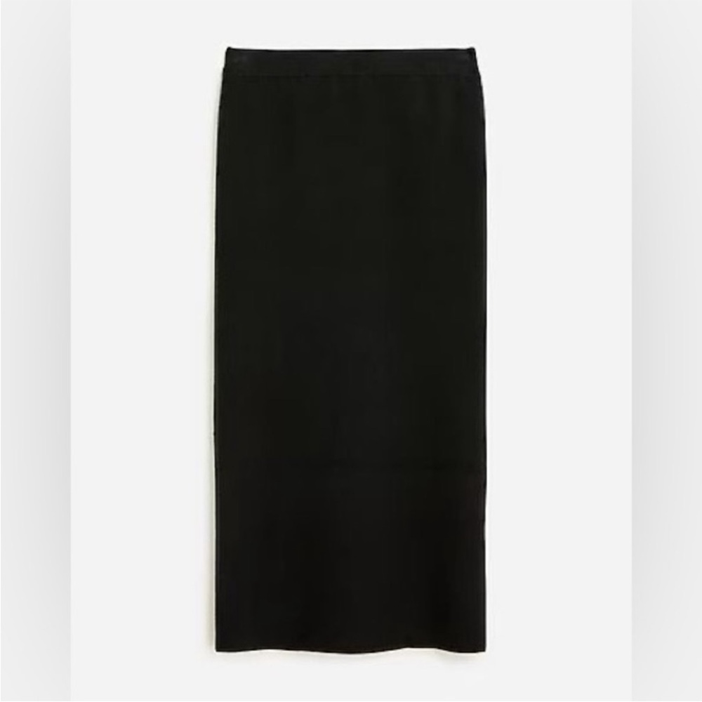 J.Crew | Merino wool sweater-knit wrap skirt | Black | Size XS
